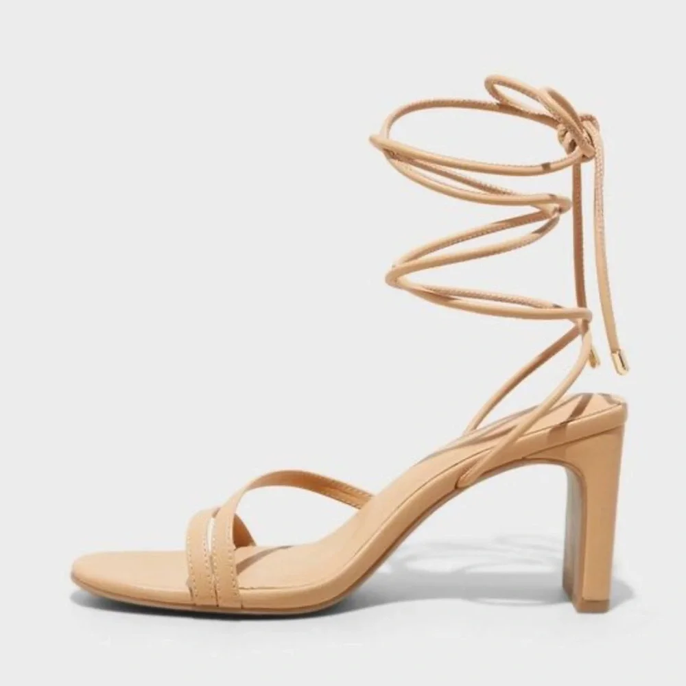 Women’s A New Day Marcia Heels Wedge Shoes -  Ultimate Comfort - Beige - Picture 2 of 3